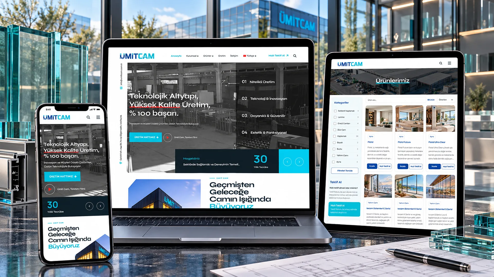 Ümitcam Web Sitesi ve Online Teklif Robotu kapak görseli