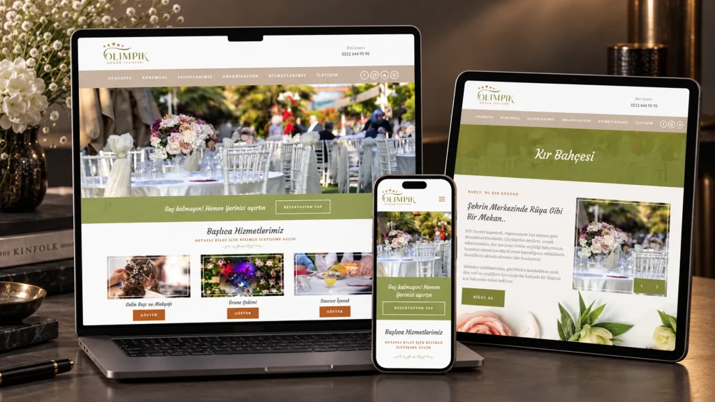 Olimpik Düğün Tesisleri Web Sitesi