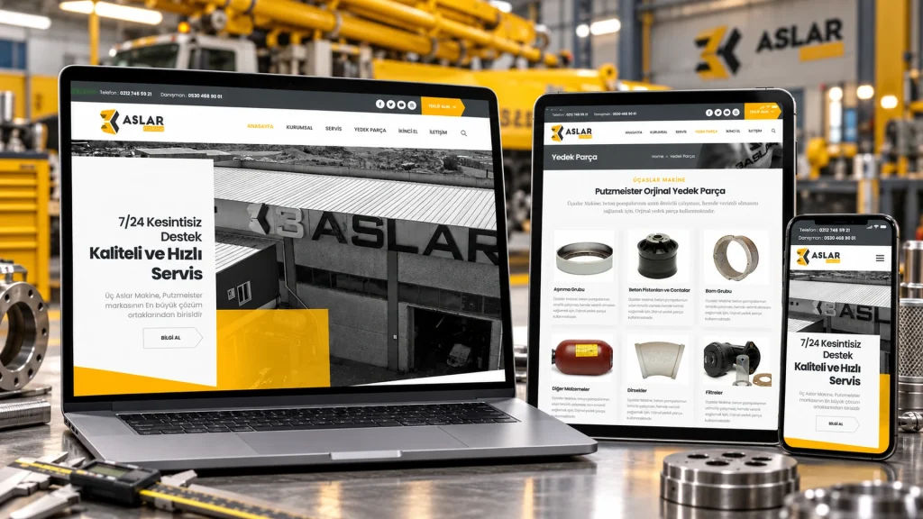 Üçaslar Makine Web Sitesi ve Yedek Parça Kataloğu