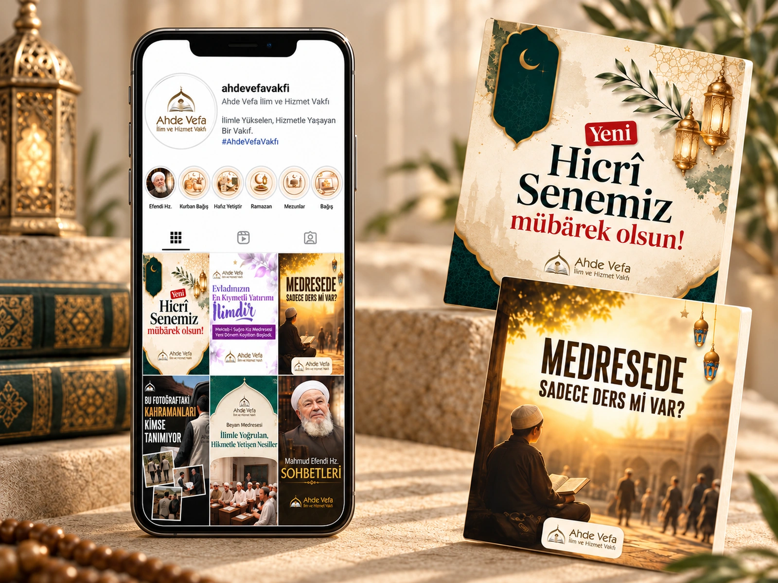 Ahde Vefa Vakfı 2026 sosyal medya hesap yönetimi ve post tasarımları