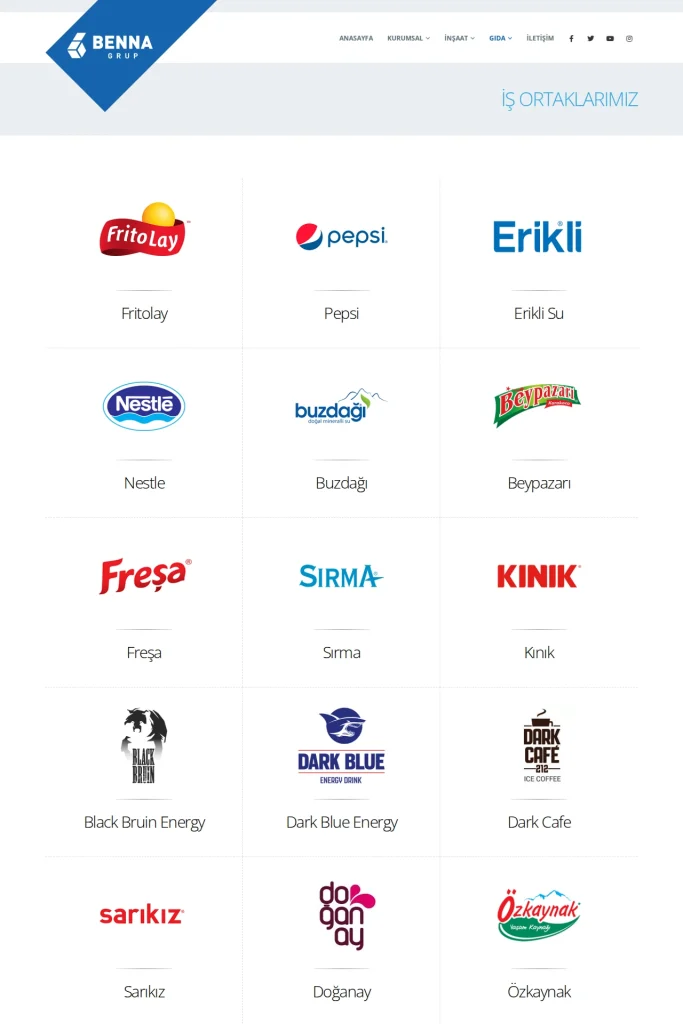 Benna Grup Kurumsal Web Sitesi ve Proje Tanıtımı tasarım detayı
