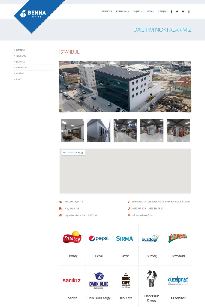 Benna Grup Kurumsal Web Sitesi ve Proje Tanıtımı tasarım detayı