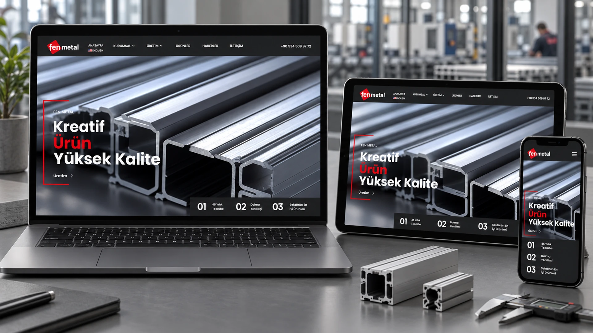 Fen Metal Kurumsal Web Sitesi ve Ürün Kataloğu kapak görseli