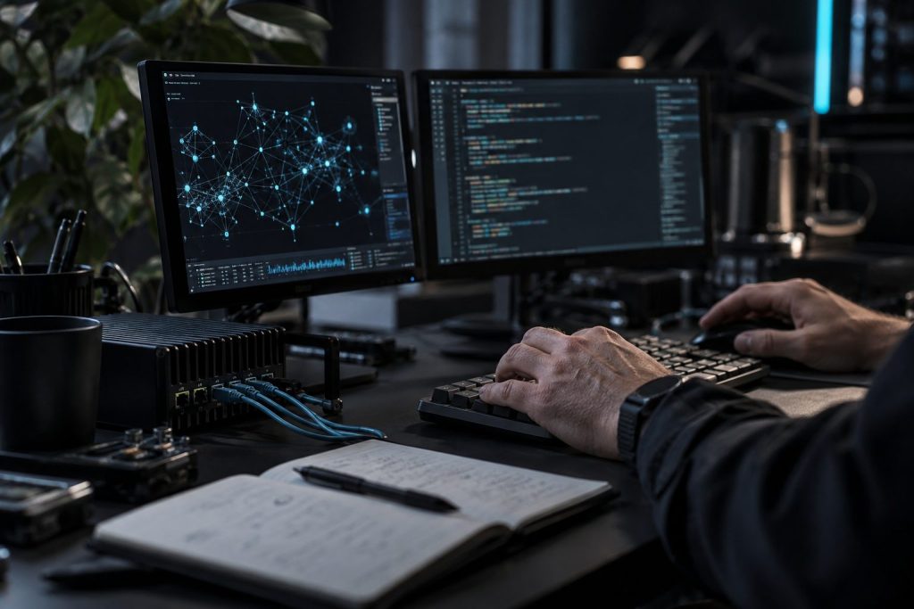 API Entegrasyonları için yakın plan çalışma görseli