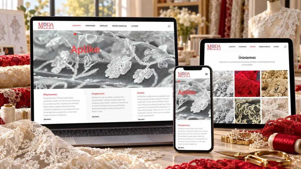 Modateks Kurumsal Web Sitesi ve Ürün Kataloğu