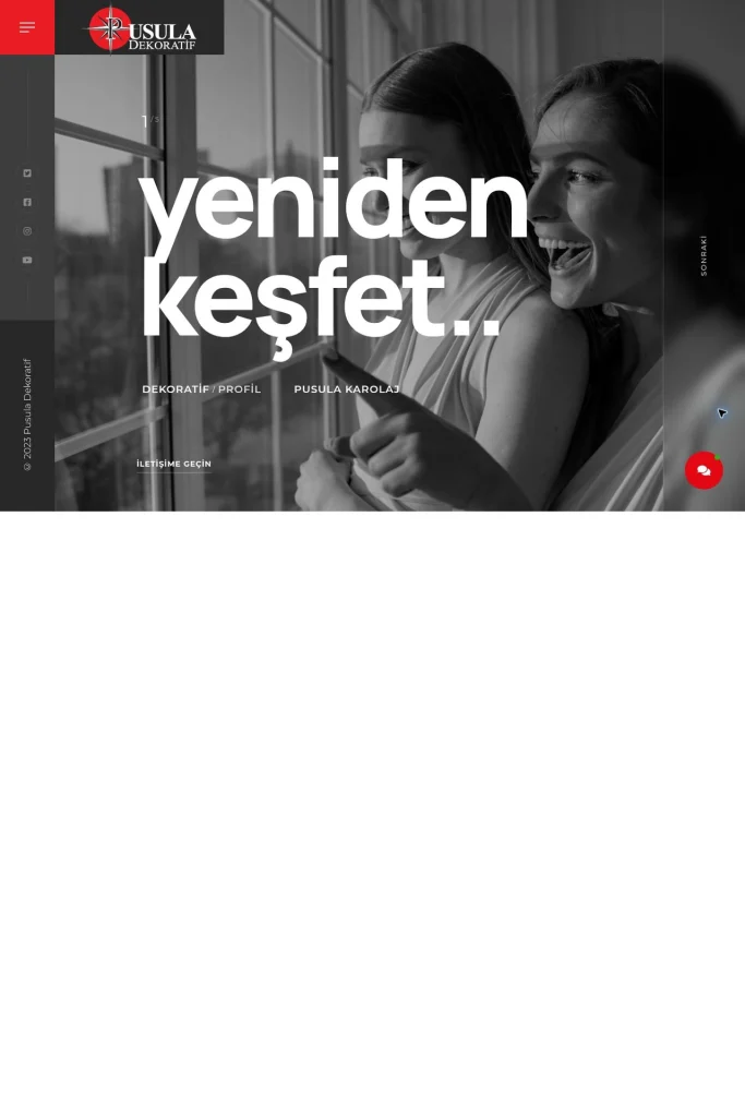 Pusula Karolaj Web Sitesi tasarım detayı