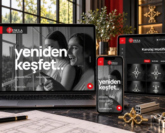 Pusula Karolaj web sitesi masaüstü tablet ve telefon görünümü